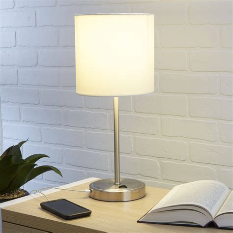 Free delivery and returns on ebay plus items for plus members. Bedroom Home Decor Desk White Stick Lamp With Built In USB ...