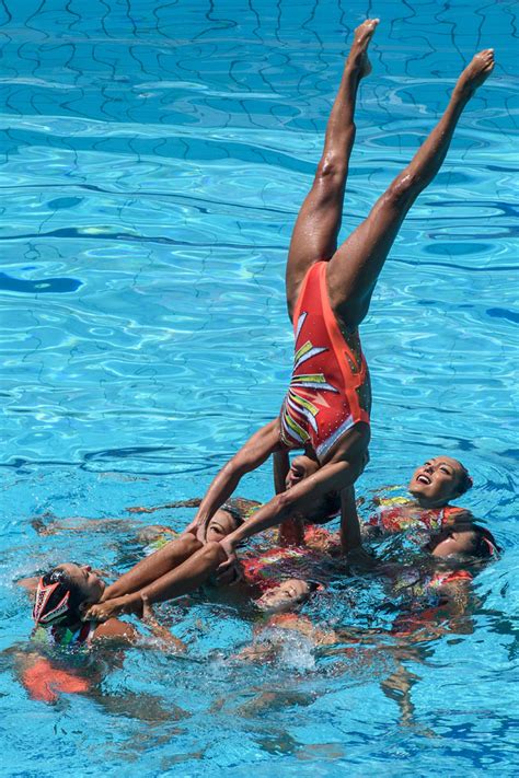 There are two events on the program: Synchronized swimmers compete in Rio de Janeiro