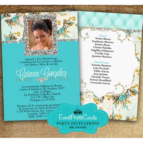 Buy Our quinceanera invites! We offer matching products and free