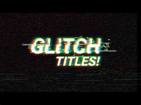 Privacy policy terms & conditions return policy. FREE After Effects Glitch Template │ 10 AWESOME Glitch ...
