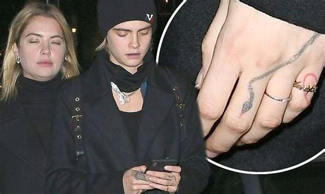 Cara Delevingne And Ashley Benson Wear Matching Gold Rings On Their Wedding Fingers