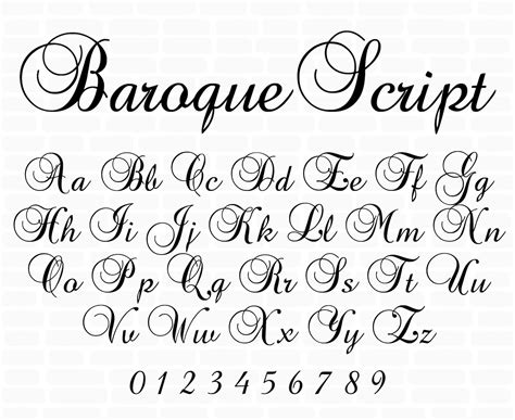 Baroque Cursive Fonts Alphabet Script Alphabet Lettering My Xxx Hot Girl