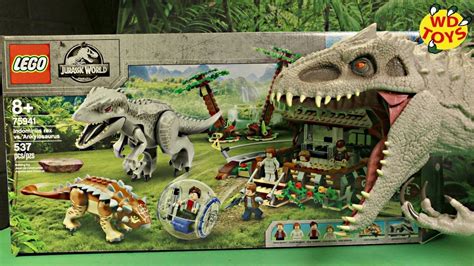Jurassic World Lego Indominus Rex Vs Ankylosaurus 75941 Unboxing Speed B Lego Dinosaur