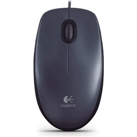 Logitech M100 Mouse Wired 3 Buttons Black