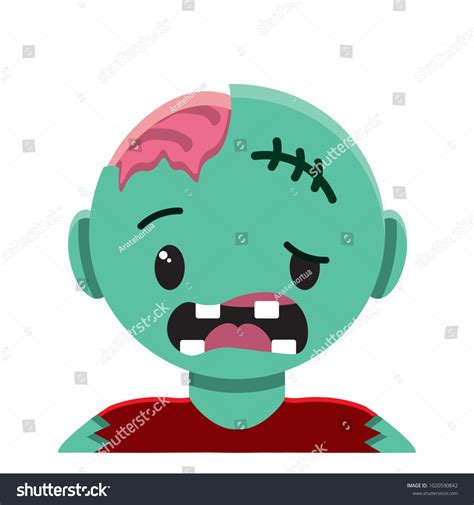 Vector Cute Zombie Colorful Isolated Stock Vector Royalty Free