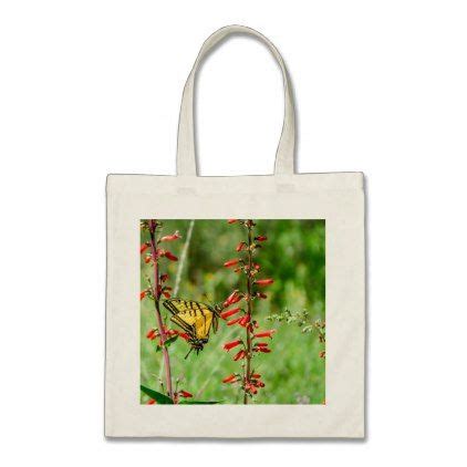 Tiger Swallowtail Butterfly And Wildflowers Tote Bag Flowers Floral