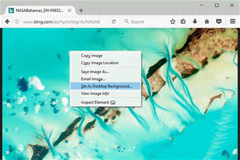 How To Set Bing Image As Windows Desktop Background Without Bing Logo