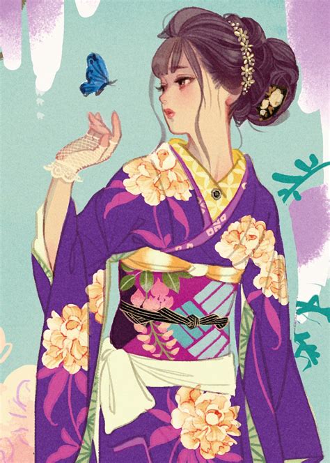 Media Tweets By マツオヒロミ Matuo Twitter Geisha Art Anime Art Girl Anime Kimono