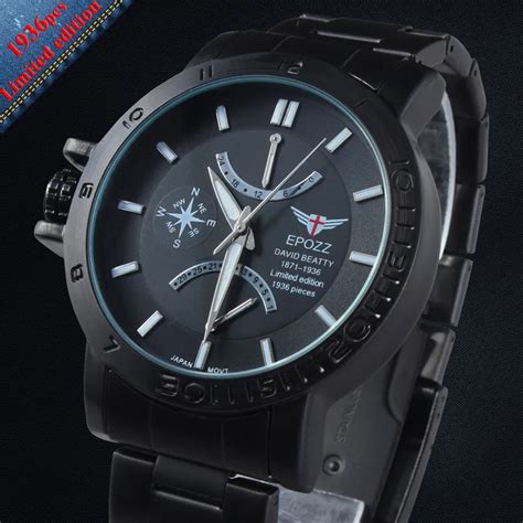 ep1602 50atm japan movt quartz watch stainless steel band back water resistant men calendar
