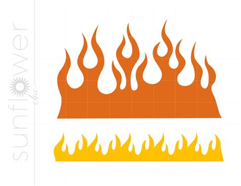 Fire Flames Svg Flames Clipart Flames Silhouette Cut File Etsy Australia