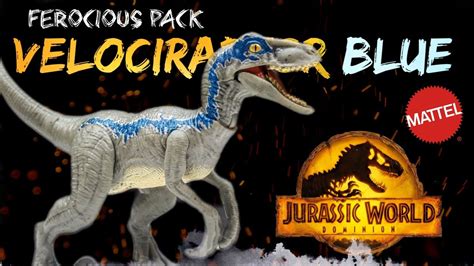 Jurassic World Dominion Ferocious Pack Velociraptor Blue Action Figure Ph