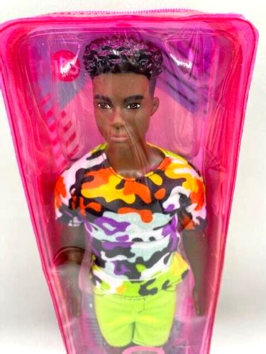 Barbie Ken Fashionistas Doll African American Male Camo Outfit