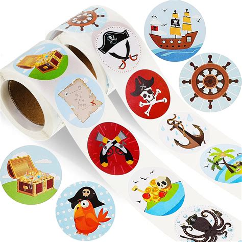 Buy 500 Pieces Pirate Stickers Fun Pirate Themed Stickers Assorted