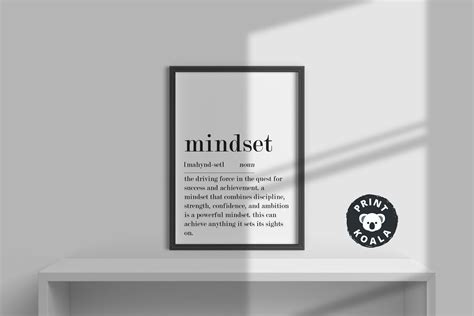 Mindset Definition Office Wall Art Home Office Print Etsy