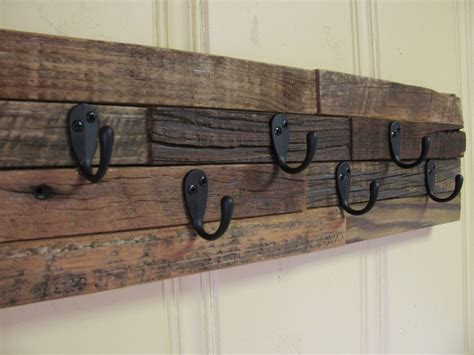 Rustic Key Holder Coat Rack Repurposed Barn Wood By Rustastic