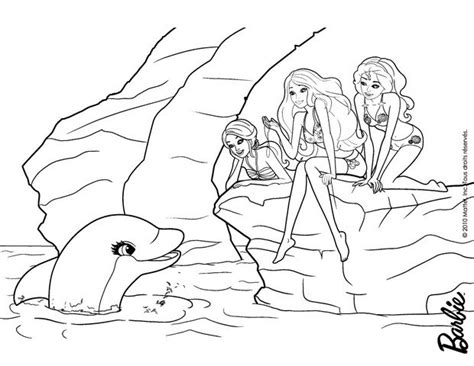 Mermaid With Dolphin Coloring Pages - Coloring Home