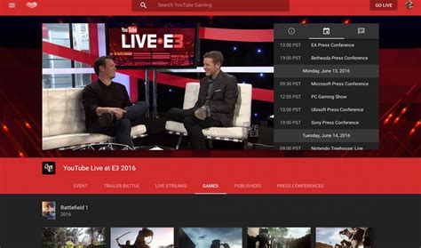 Youtube Gaming Launches Hub For Live Streaming E3 Coverage Tubefilter