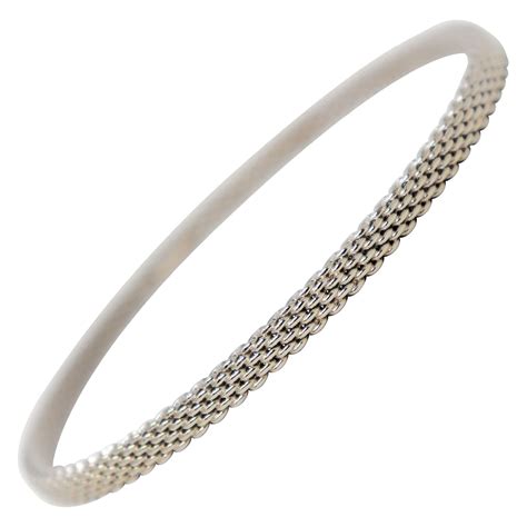 Tiffany And Co Somerset Mesh Rigid Bangle For Sale At 1stdibs