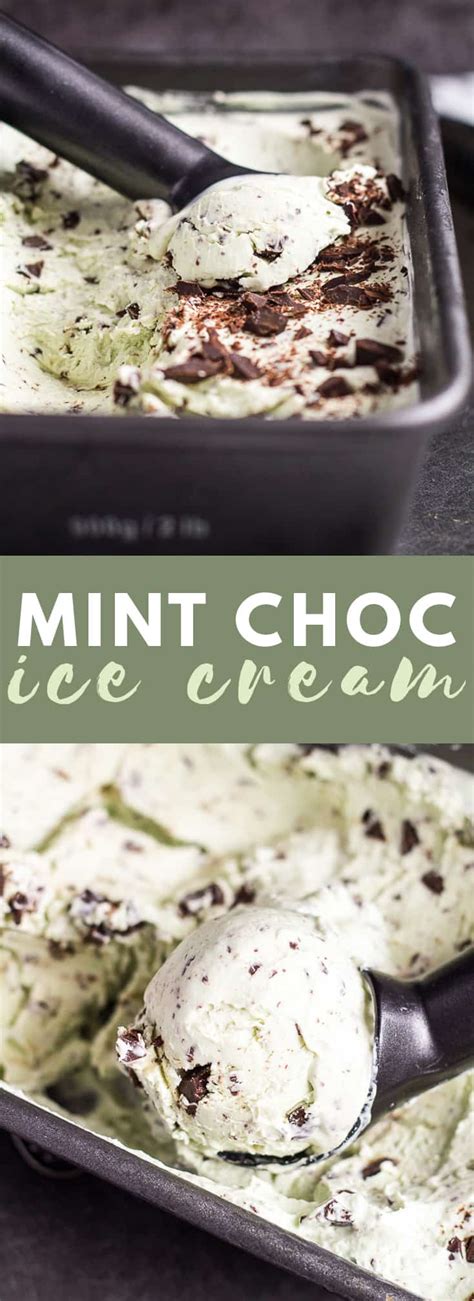 No Churn Mint Chocolate Chip Ice Cream Marsha S Baking Addiction