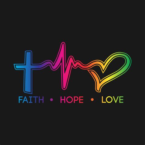 Faith Hope Love Colorful Christian Design Christian T Shirt Teepublic