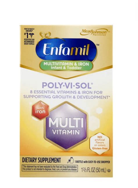 Enfamil Multivitamin Poly Vi Sol 3 Pack Babies Nutrition