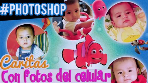 Fondos para fotos de bebés en psd. Cuadros "Caritas" de Bebes con Fotos del celular ♥ Photoshop - YouTube