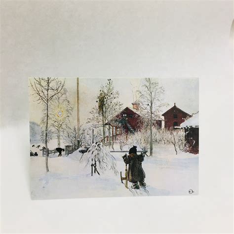 Swedish Artist Carl Larsson The Yard And Wash House Christmas Etsy