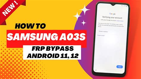 New Samsung A03s A037F FRP Bypass Without PC 2024 Android 11 12