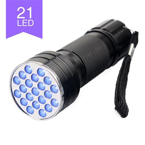 21pcs Beads Led Uv Flashlight Purple Ultraviolet Light Uv 395nm Torch