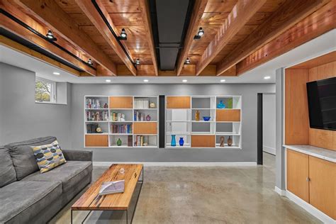 A Basement Renovation Maintaining A Sense Of Openness In A Small Space