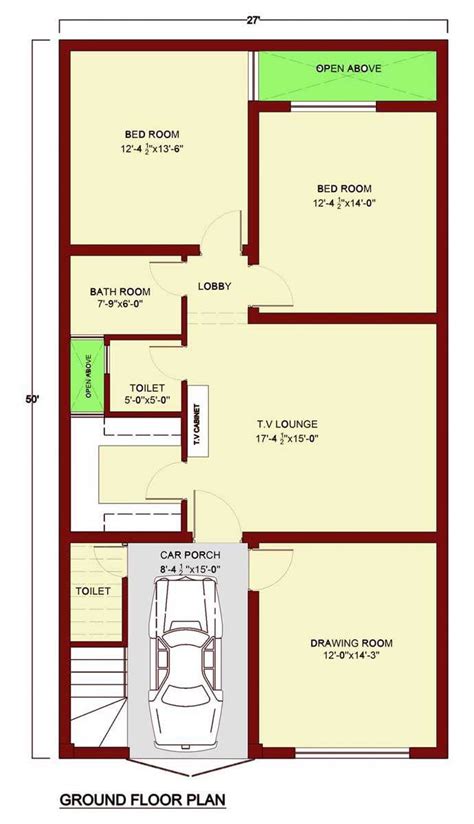 Master bedroom has a large closet. Ground Floor Plan 2 Bedrooms 1 bathroom& 1 toilet Kitchen ...