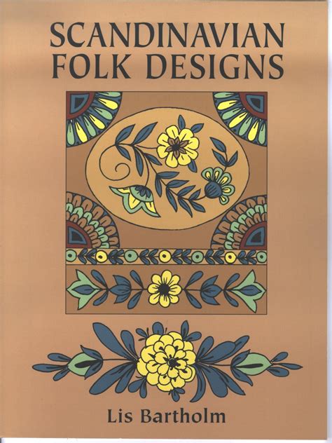 Scandinavian Folk Designs Rosemaling Pattern Scandinavian Art Pattern