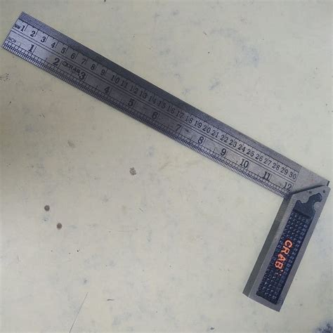 Grey And Black 12 Inch Stainless Steel Try Square For Measuring At