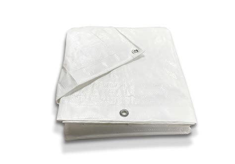 6 Mil White Poly Tarp Steel Guard Safety