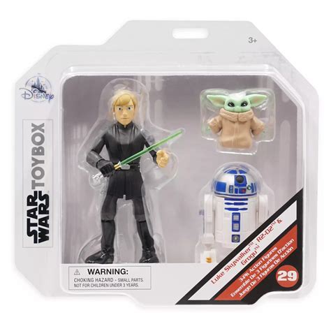 Shopdisney Star Wars Toy Box Luke Skywalker R2 D2 And Grogu Darth Vader And Obi Wan Kenobi Set