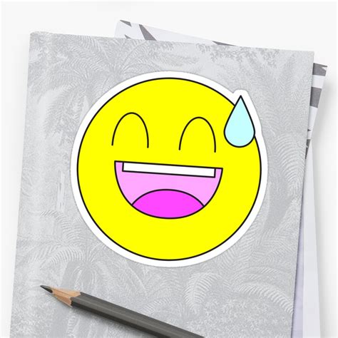 Happy Embarrassed Sticker By Mud1017 Redbubble