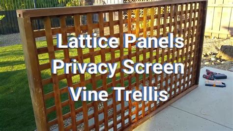 Climbing plants like vines and roses lend a lot of charm to an ordinary garden, especially when they're winding up a trellis as stunning as this one. How to Make Lattice Panels - Privacy Screens - Vine Trellis - YouTube