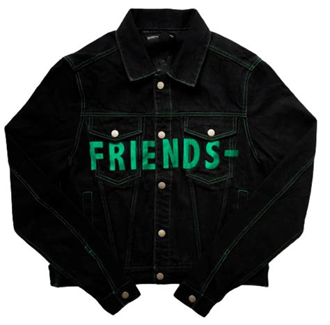 Vlone Friends Blackgreen Denim Jacket Whats On The Star