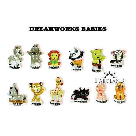 Dreamworks Babies Miniatures Série Complète De Fèves Neuves