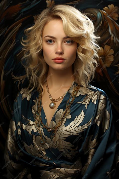 Premium Ai Image Beautiful Woman With Blond Hair And Blue Eyes Ai Generative