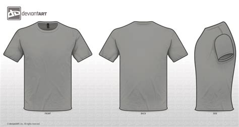 Download Grey Tee Template PNG by sleeprobber on DeviantArt
