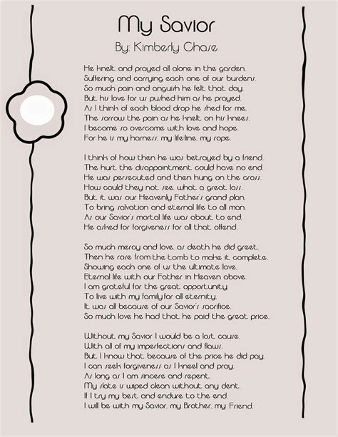 Lifes Journey To Perfection Easter Poem My Savior