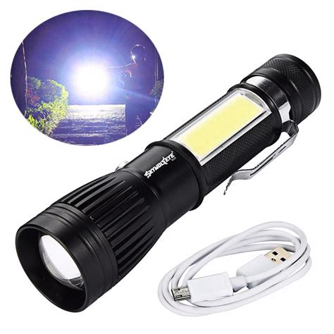 Buy Super Bright 1000lm T6 Cob Flashlight Zoomable