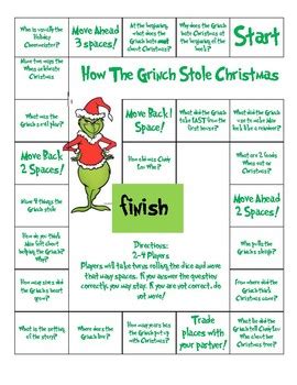 How The Grinch Stole Christmas Worksheets Pdf