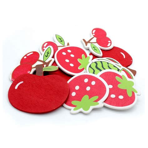 Buy Wooden Fruit Cut Out Sticker Pack Of 12 Online In India Hello