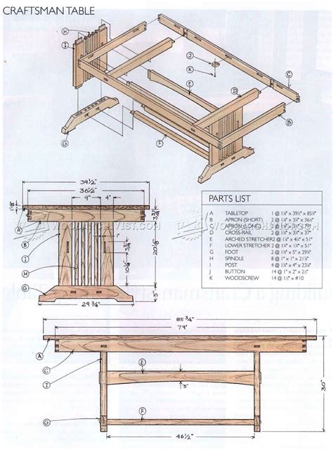 Mark dining table dimensions with tape on the floor to visualize how much space you'll have left on each side to pull chairs in and out. #1919 Craftsman Style Dining Table Plans • WoodArchivist