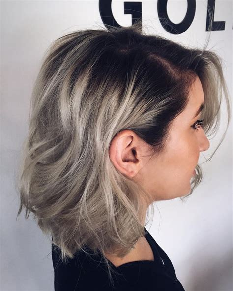 Image Result For Ash Blonde Dark Roots Hair Pinterest
