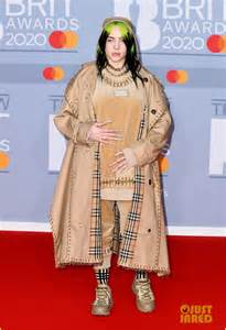 Billie Eilish Matches Her Nails To Her Burberry Outfit At Brit Awards