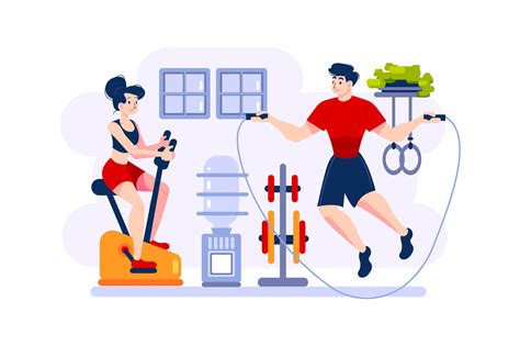M80fitness And Workout Illustrations On Yellow Images Creative Store