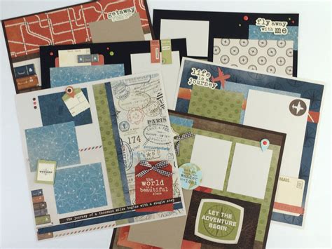 Travel Scrapbook Page Kit 12x12 Or Premade Pre Cut By Artsyalbums